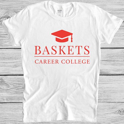 

Baskets Career College Basketball Retro Funny Meme Gift Tee T Shirt M1222 S