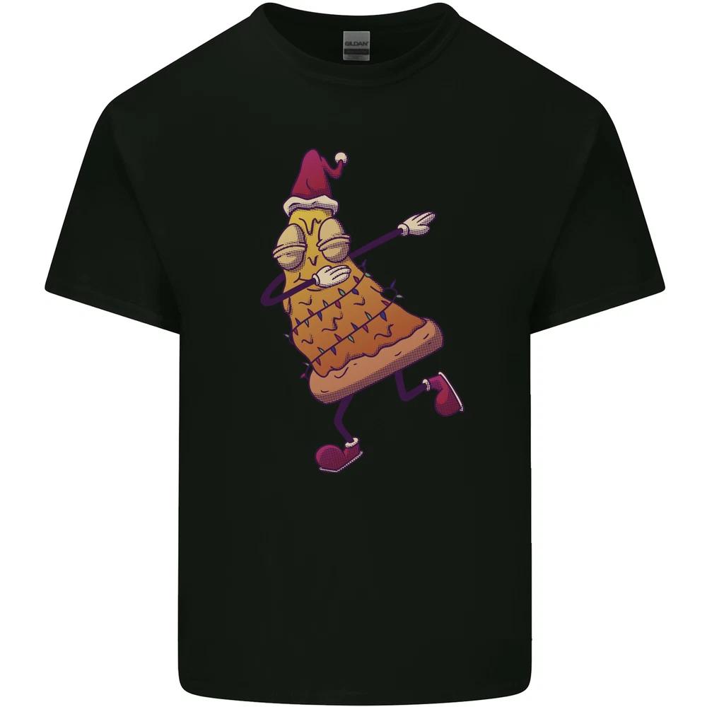 A Slice of Christmas Pizza Funny Xmas Unisexs Light Cotton TShirt S