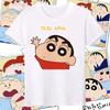 2026 Summer Comic Form Crayon Shinchan Image Cotton Printed Oversize Casual Tshirt Adult Children Parentchild Top Y2k