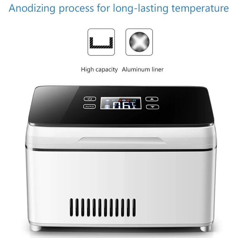 0-18 Degrees Refrigerated Insulin Pill Medicine Carrying Case USB Charging Refrigerated Incubator High Power Mini Refrigerator