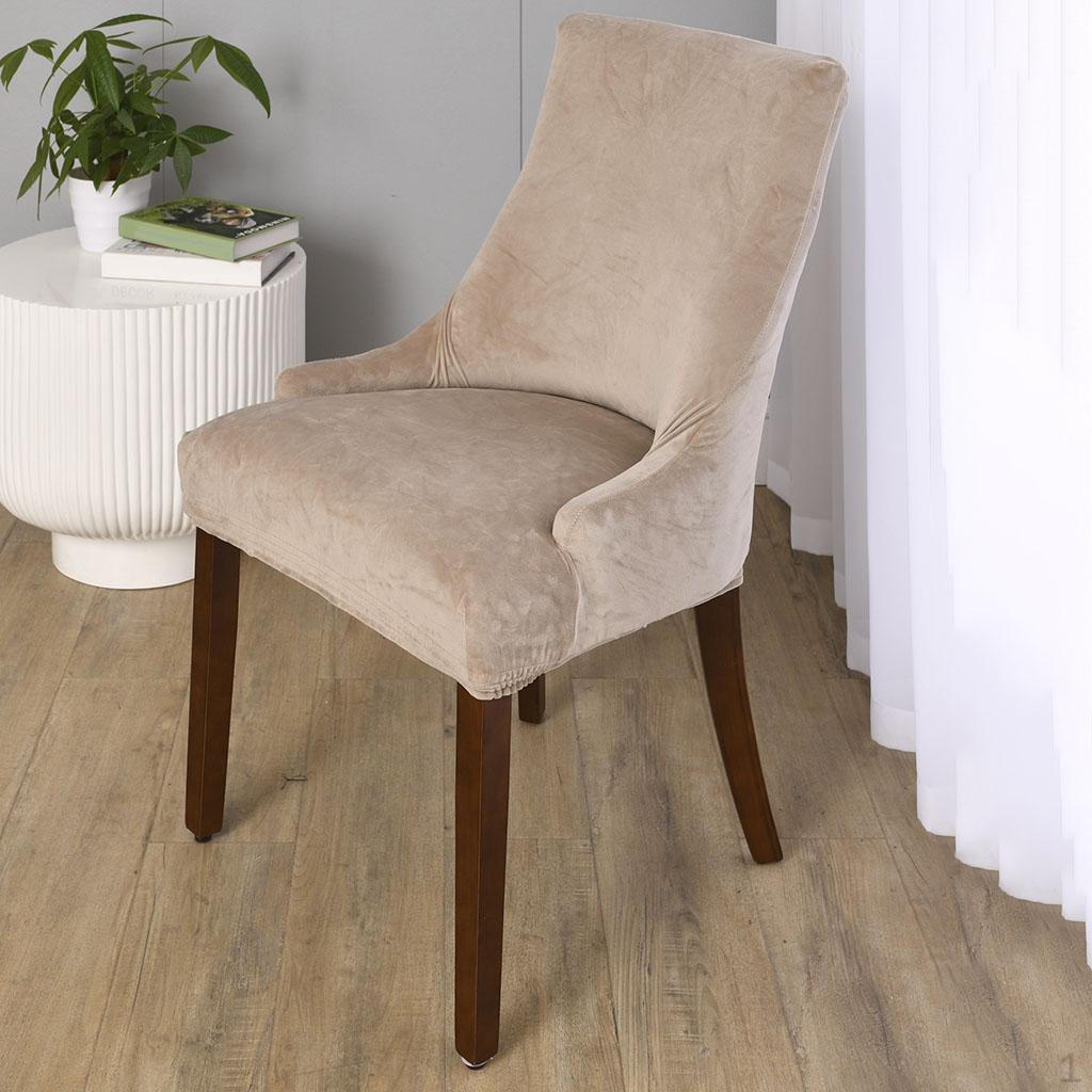 Dining Cover Room Stretch Wingback Slipcover for Bedroom Light Coffee 1670₽
