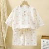 Childrens Cartoon Cotton Pajama Set With Breathable Fabric For Toddler Comfort