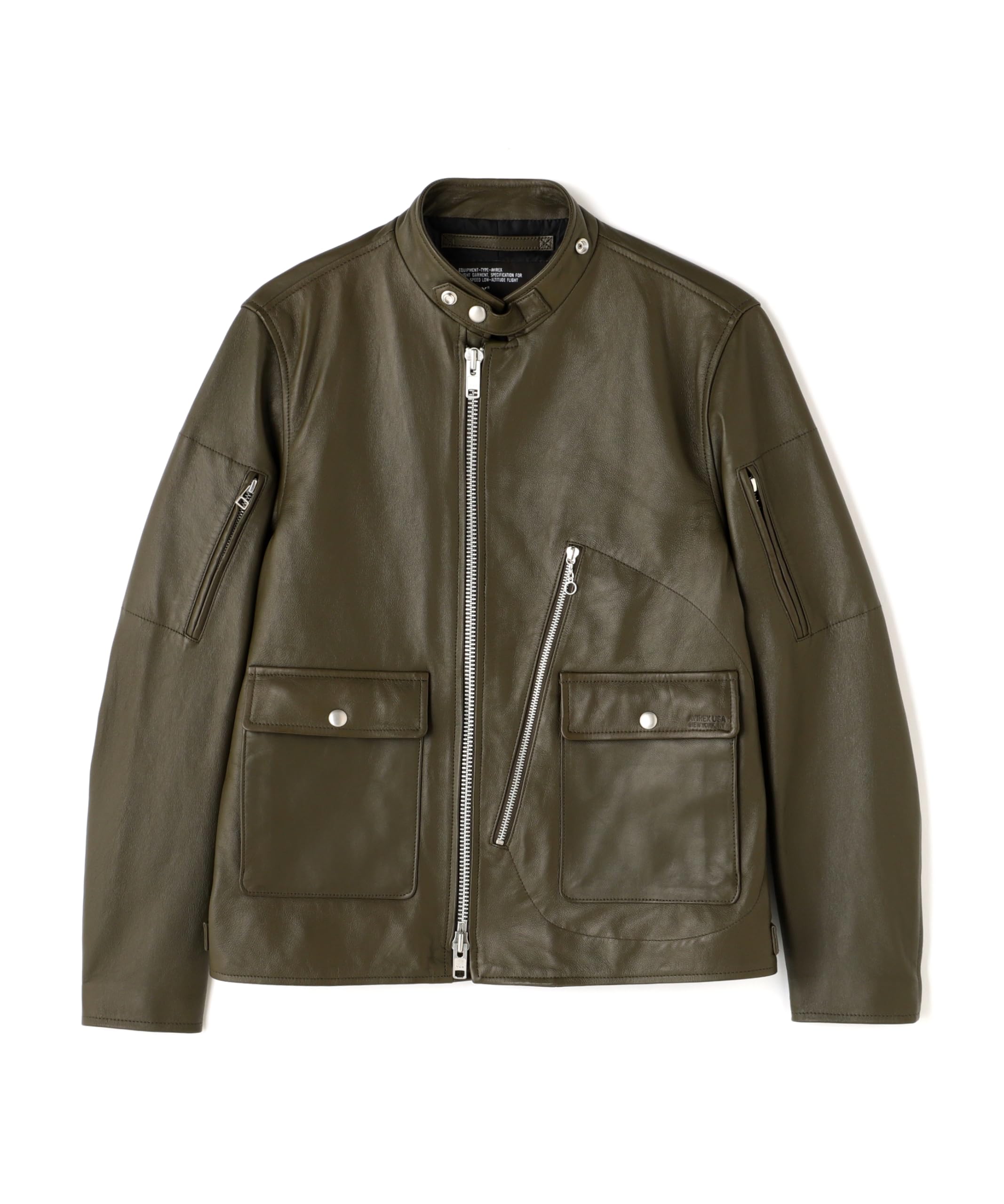 

LEATHER MILITARY RIDERS JACKET M 310 Olive [Avirex] Men s 783-5150010