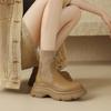 Winter New Sponge Cake Thick Bottom Elastic Socks Boots for Women's Fashion Style Versatile Short Legged Boots