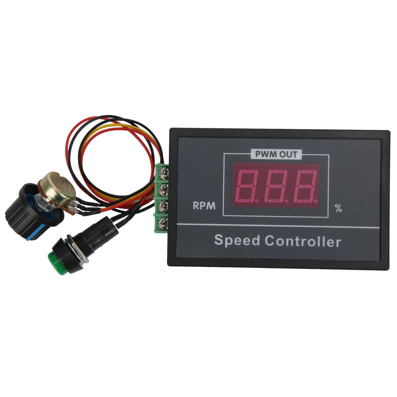 

PWM DC Motor Speed Regulator 6V 12V 24V 48V Stepless Speed Control Switch Controller