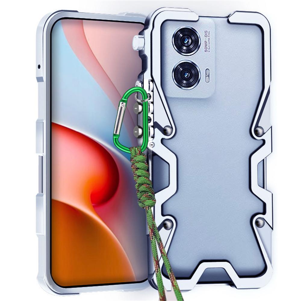 

Для Motorola Edge 50 Fusion 5G Бампер Чохол Металевий Чохол для Телефону з Алюмінієвого Сплаву Silver