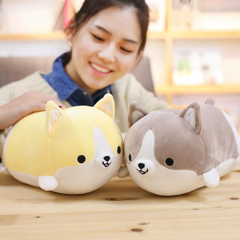 35CM Corgi Hund Plüschtier Niedliches Cartoon Stofftier Weiche Puppe Kissen Jungen Mädchen Anti-Stress Kissen Kissen Spielzeug Für Kinder Kinder