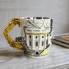 3D Someone Lied Demolition Mug 3D Stereo Excavator Shape Design Stainless Steel Coffee Cup With Handle Creative Sarcastic Cup