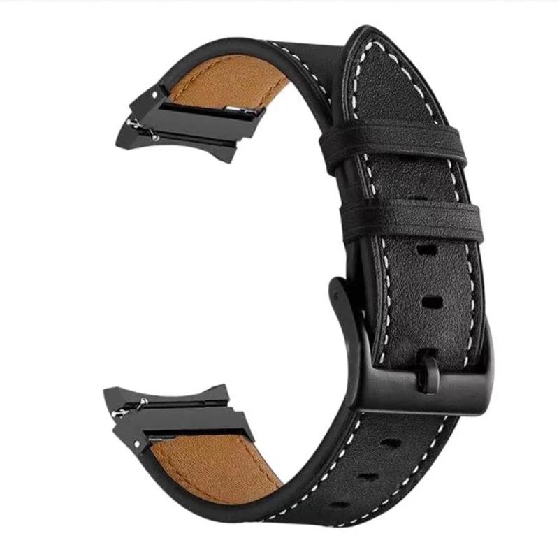 

No Gaps Leather Strap For Samsung Galaxy Watch 6 4 Classic 47mm 43mm 46mm 42mm Band For Watch 6 5 4 40mm 44mm 5Pro 45mm Bracelet Galaxy Watch6 5 4