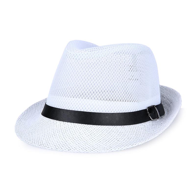 Hat Men's middle-aged and elderly summer linen sun hat Top hat Sunscreen hat Outdoor straw hat