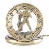 Retro Unisex Zodiac Constellation Aquarius Pocket Watches Gifts for Men Women with Chain