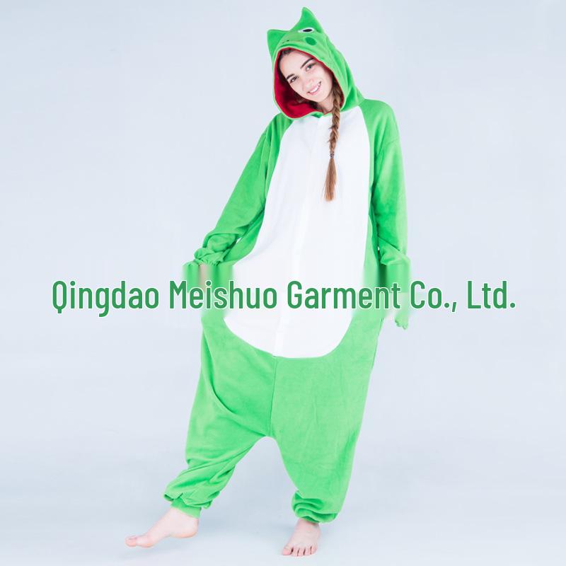 Růžové Modré Zvířecí Kreslené Fleecové Onesie Pyžamo pro Páry - Podzimní/Zimní Kolekce