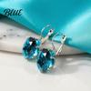 Comfortable Earrings for All Day Wear 1 Pair Cubic Zirconia Drop Dangle Women Faux Stylish Ear Accessories Ladies Crystal Hoop Levelback Earrings