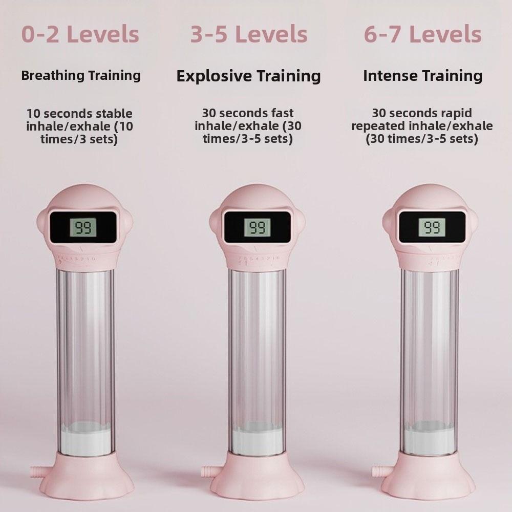 Adjustable Resistance Counted Breathing Dumbbell  Breathing Training Device