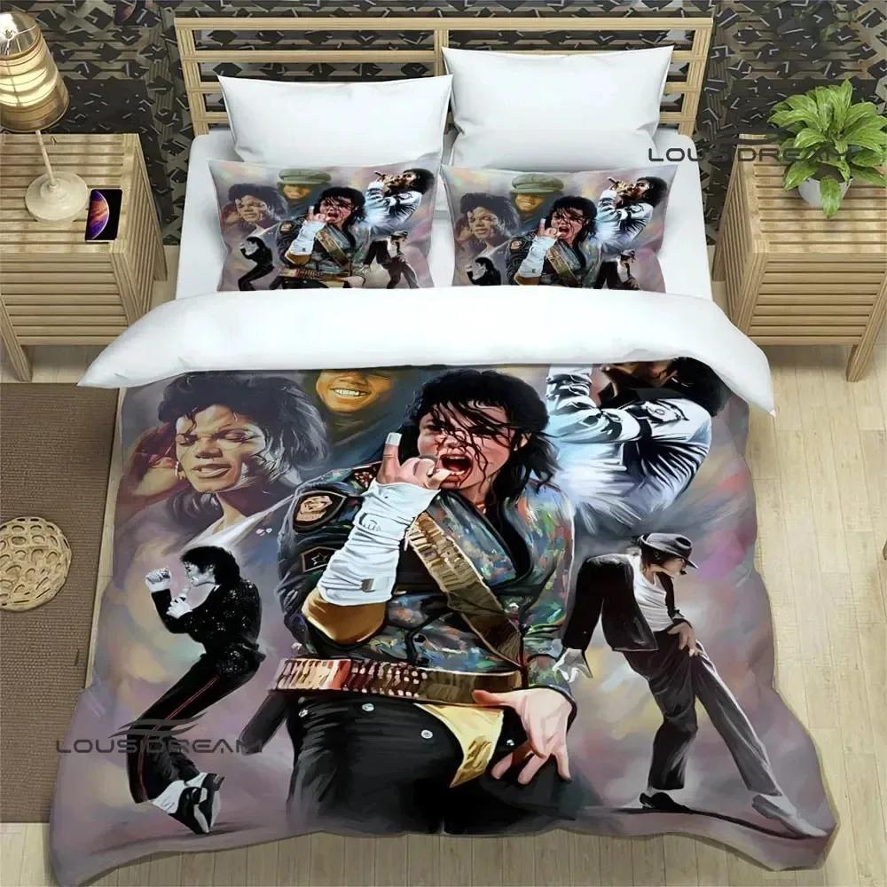 3D Print Michael Jackson Bedding Set Double Twin King Duvet Cover Comforter Pillowcase Boys Girls Adults Bedroom