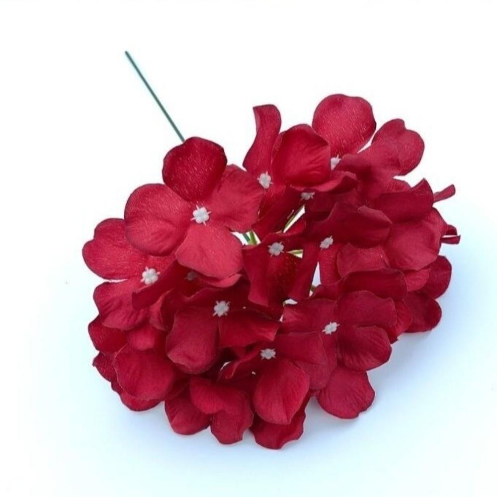 Dyed Edged Hydrangea Silk Cloth Chrysanthemum High Quality Artificial Flowers  Valentine's Day Gift