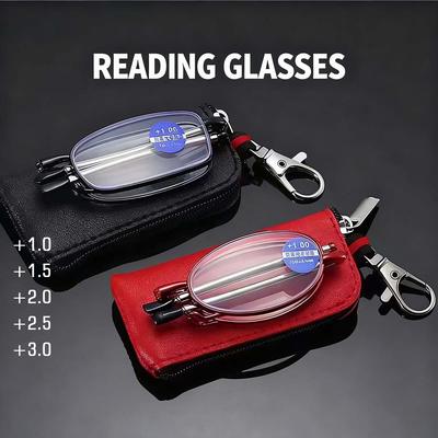 1 Stück High-Definition Lesebrille Unisex Ultraleicht Harz Alterssichtigkeit Brille Tragbar Faltbar Sehhilfe Lesebrille