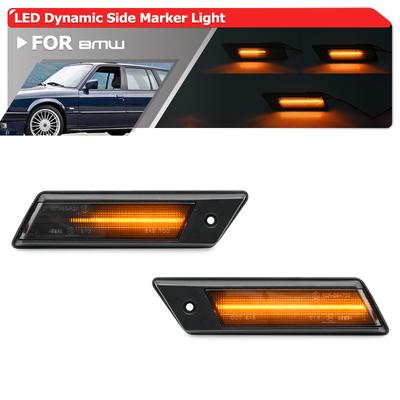 2x Fumés Pour BMW E30 E28 E24 E23 Série 3 5 6 7 Clignotants Dynamiques de Pare-chocs Indicateurs de Gabarit Latéraux d'Aile 63131367801/02