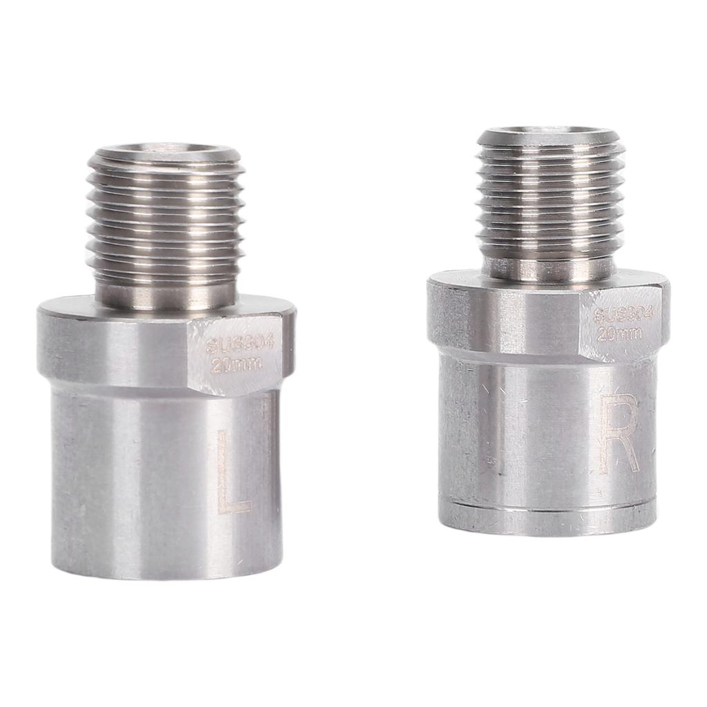 1 Par de Adaptadores de Pedal de Bicicleta Aço Inoxidável Rosca Macho 1 2pol para Rosca Fêmea 9 16pol Extensores de Pedal de Bicicleta para Pedivela
