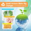 10 Pack Dishwasher Safe Reble Bags, Leakproof Reble Freezer Bags, BPA Free Food Storage Bags for Lunch Marinate Food Travel - 3 Gallon 3 Snack 4