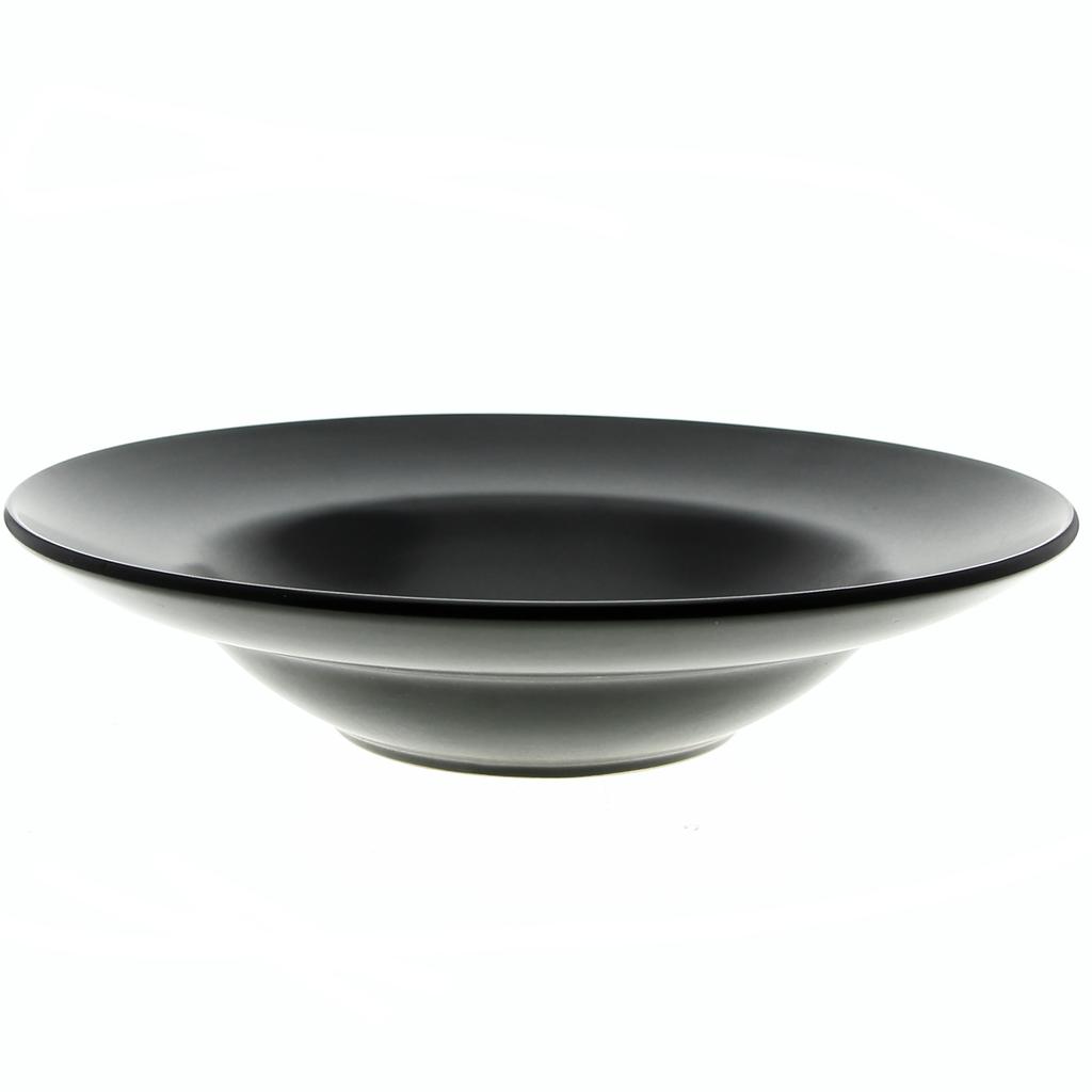 Deep Soup Plate Dinner Plate For Pasta Black 24 Cm