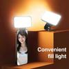 Luz de Relleno LED Recargable Compacta con Clip y Brillo Ajustable para Teléfonos y Portátiles