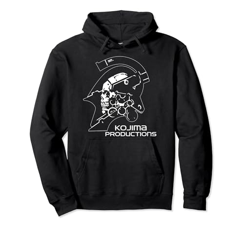 Худи с белой видеоигровой символикой Kojima Productions