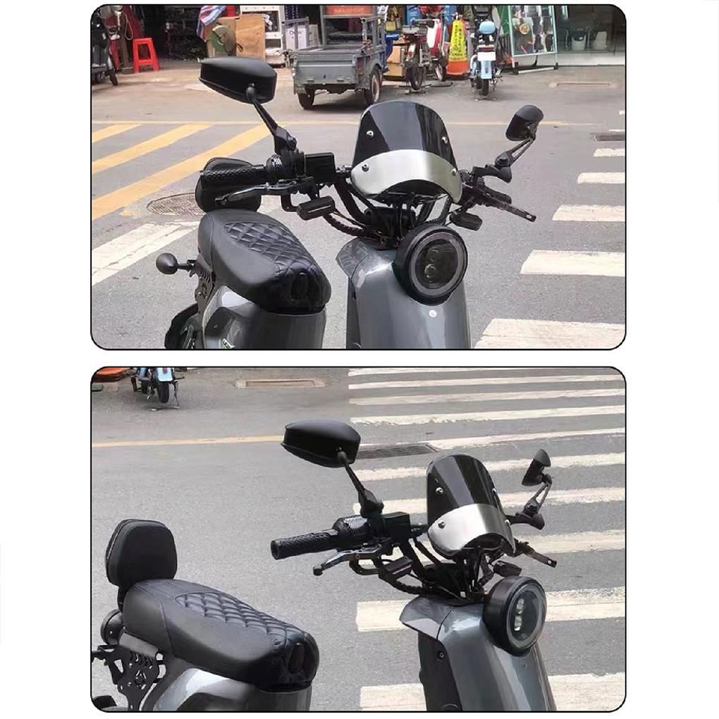 1Pair Universial Motorcycle Mirror Scooter E-Bike Rearview Mirrors Electromobile Back Side Mirror With Anti-glare Glass Lens