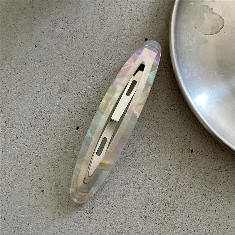 Acetate Hair Clips Bobby Pins Simple Sweet Oval Geometric Side Pins Hairpin Women Hair Accessories