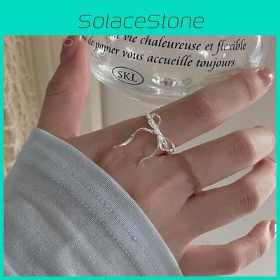 Elegant Bowknot Adjustable Ring For Women In Fashionable Copper Design Perfect For Everyday Wear