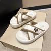 2024 New Korean Version of Platform Women's Slippers Fashion Trend Versatile Soft Sole Sandals Daily Casual Comfortable Women's Shoes