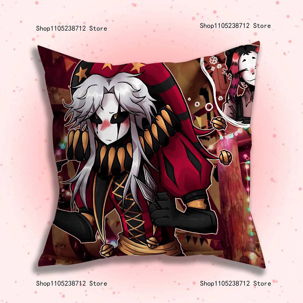 F-Freak P-Pierrots Circus Pillowcase Pillowslip Cushion Plush Boy Girls Cartoon Anime Kawaii Decoration Kids Birthday Cute Gifts