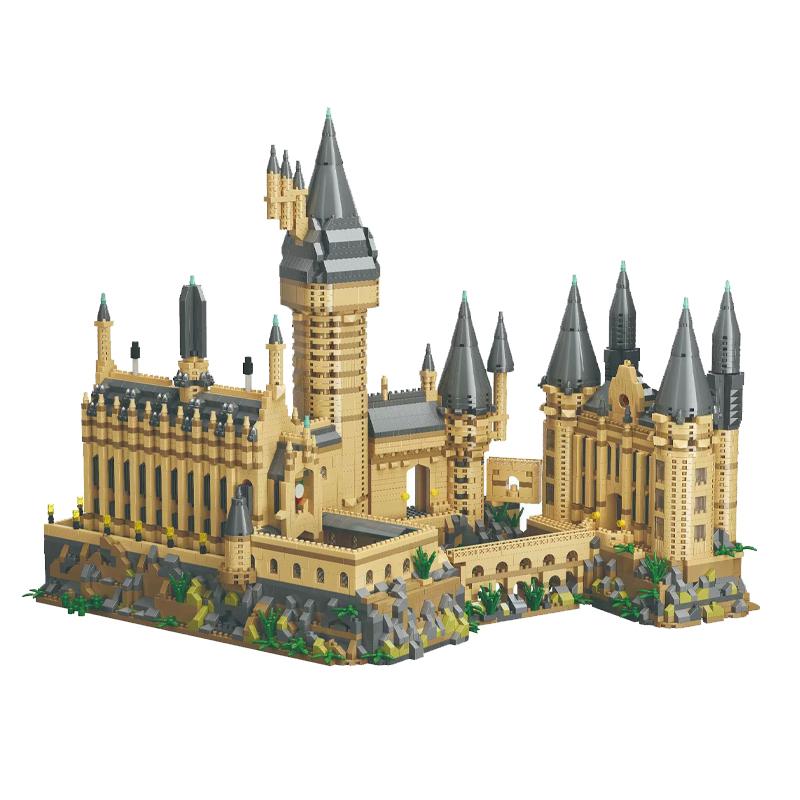 Gothic Medieval Castle Building Blocks Kits MOC Micro Bricks Magic School Birthday Gifts for Adult Kids Creative Toys 6000+pcs