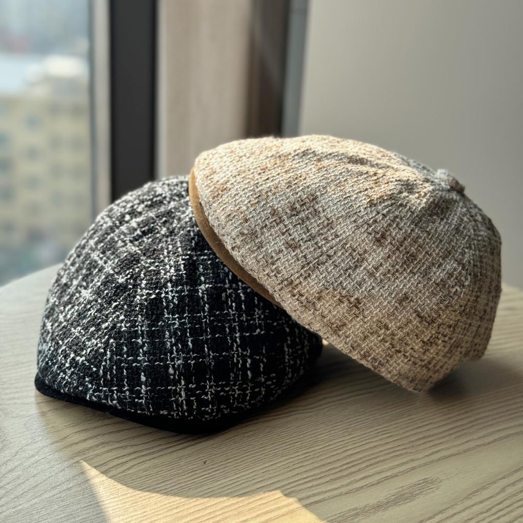 New Style Small Fragrant Forward Hat Women's Autumn and Winter Fashion Casual All Match Face Small Duck Cap Warm Beret