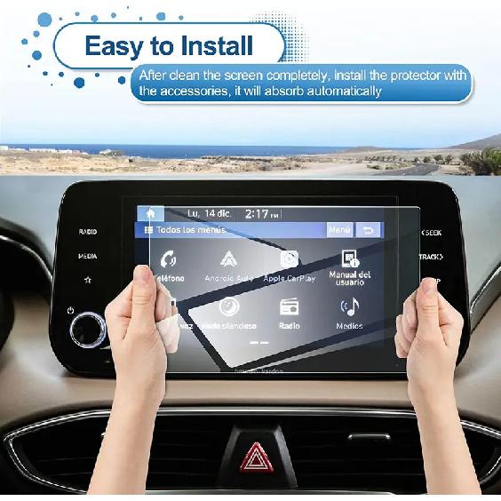 Santa Fe Screen Protector for Hyundai Santa Fe 8Inch Navigation GPS Touchscreen Protector Tempered Glass