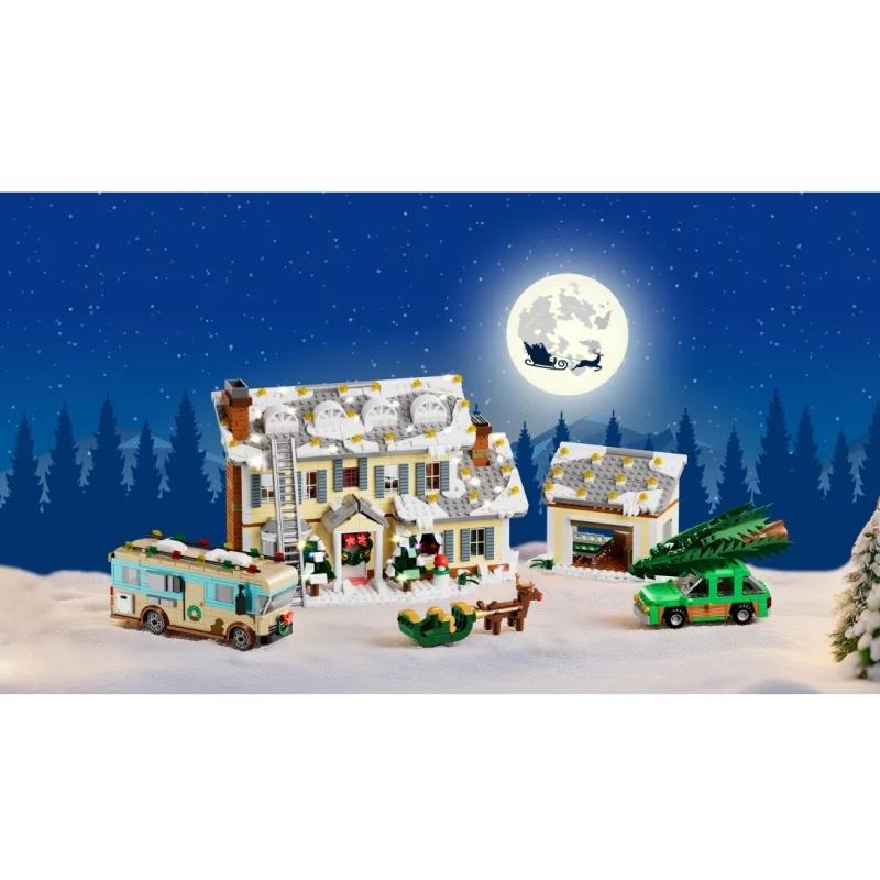 Crazy Mad Christmas Holiday House Family Gathering Building Blocks Bricks Elk Children's Assembly Toys Christmas Birthday Gifts