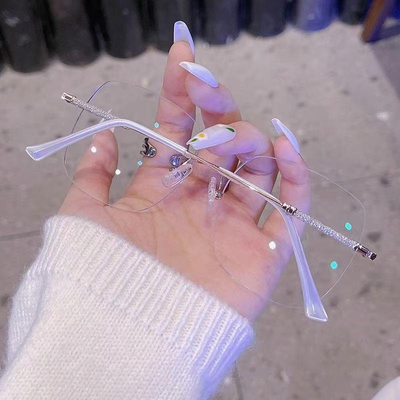 

Женские ультралегкие безободковые очки White Moonlight Gypsophila, фотохромные, с защитой от синего света, готовы к изготовлению по рецепту 0 Degree Anti-Blue Light