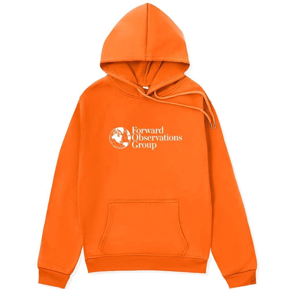 Forward Observations Group Gbrs Letter Hoodie Unisex Women 90s Vintage Black Hooded Sweatshirt Autumn Winter Long Sleeves Pullover