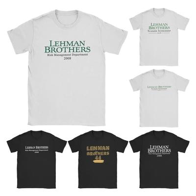 Casual Lehman Brothers Risk Management 2008 T-Shirts for Men Round Neck Cotton T Shirt Short Sleeve Tees Classic Merchandise
