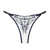 French Celebrity Heavy Industry Embroidery Sexy Panties Women's Delicate Mesh Comfortable Cotton Crotch Hollow Temptation Thong Large Size