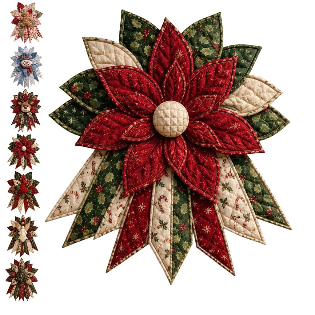 DIY Quilted Christmas Wreath Sewing Kit Fabric Door Hanging Ornament Gingerbread Tree Handmade Holiday Craft Decor Set