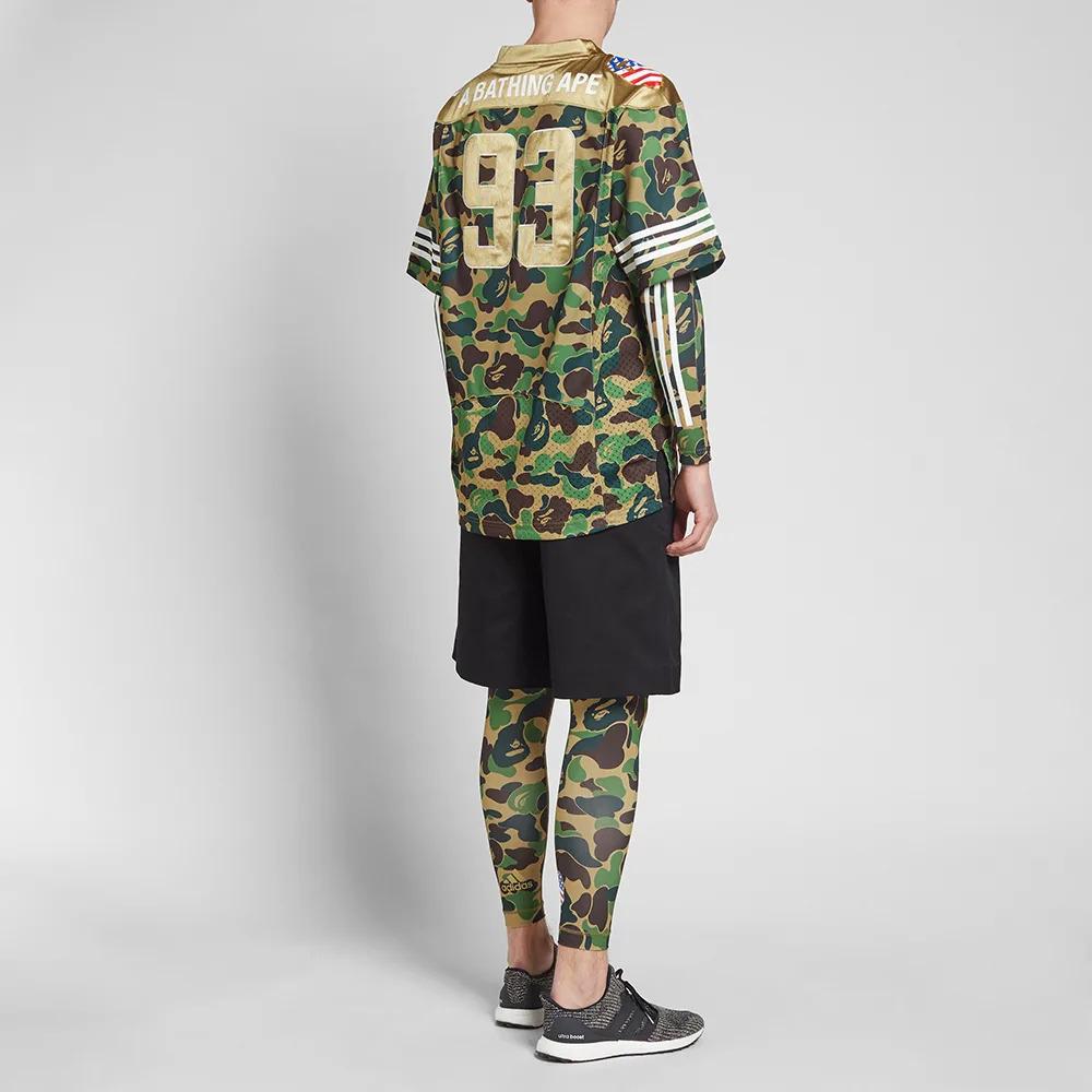 BAPE X Adidas SB Jersey Green Men Tops DW9285