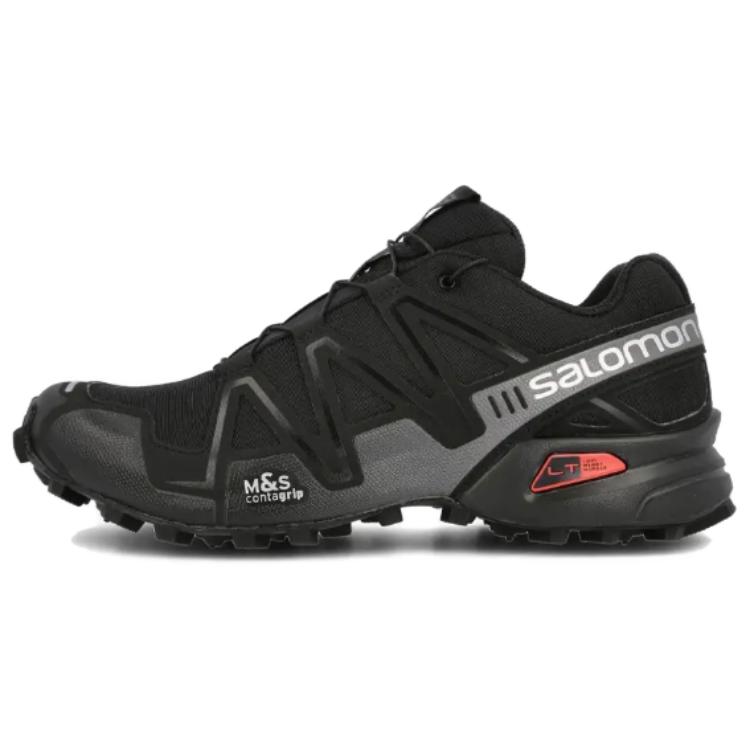 SALOMON Speedcross 3 Outdoor Sports Fabric Synthetic Leather Low Top Running Shoes Unisex Running Shoes Black 410855