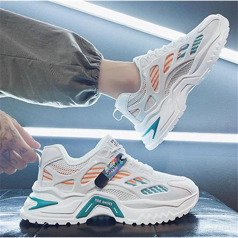 Men's Shoes Breathable All-match Mesh Sports And Leisure Running Increased Black Shoes