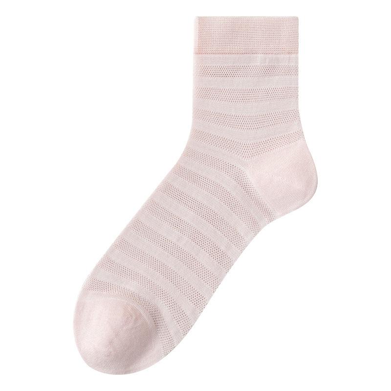 Damskie letnie ultracienkie skarpety do połowy łydki z siateczki 7A antybakteryjne i antyodorowe