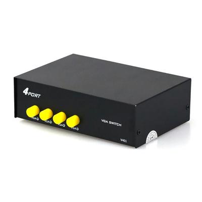 VGA Screen Switching Box 4 Port Input 1 Output Easy Switching Sharing Box For Computers High Resolution