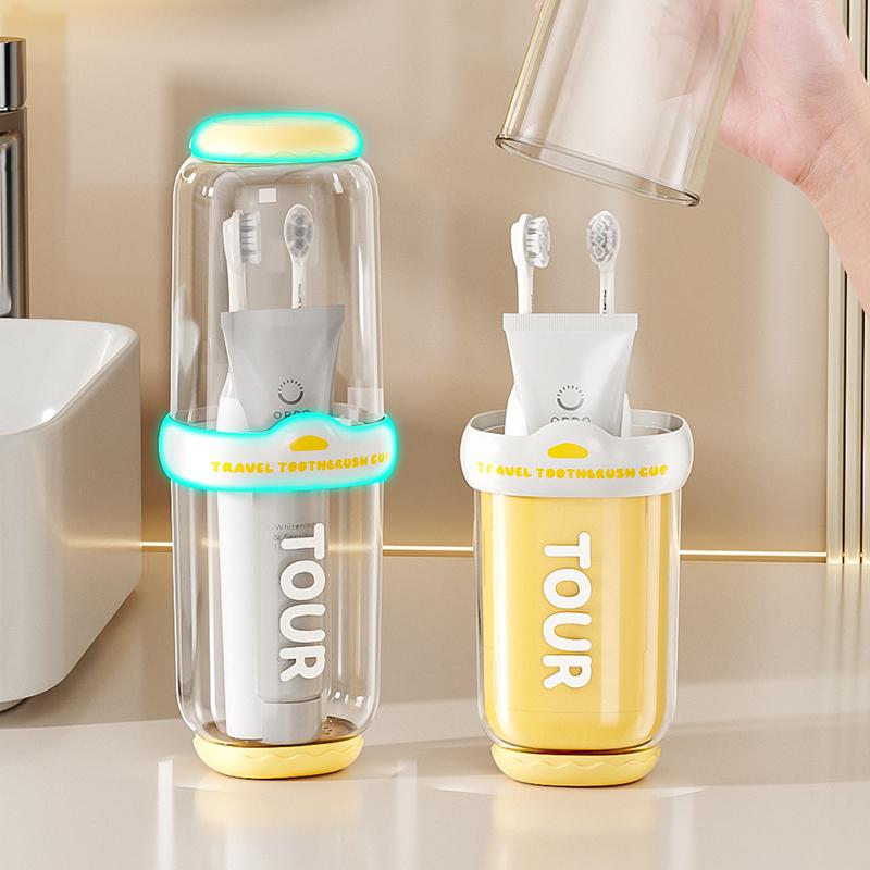 Toothbrush Storage Box Portable Mouthwash Cup Toothpaste Storage Box Toiletry Set Travel Supplies Portable Toothbrush Cup