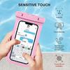 Housse Étanche pour Xiaomi Redmi Samsung Galaxy iPhone Google OPPO, Protection Waterproof IPX8 Toucher Sensible - Rose