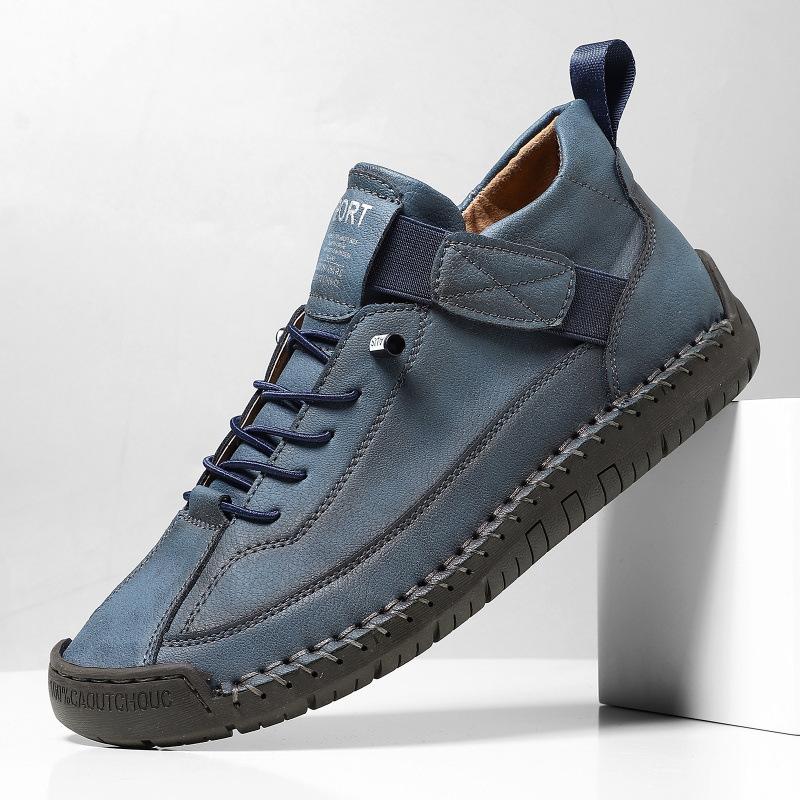 Flat Bottom Casual Shoes Women's Style Round Toe Ultra Leather Material Comfortable Insole Anti Slip Rubber Outsole