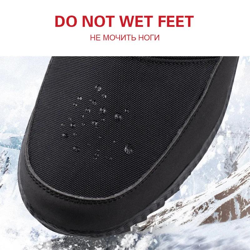 Fashion New Men Winter Snow Boots Male Fur Ankle Boots Men Shoes Warm Plush Men Outdoor Work Shoes Waterproof Winter Boots Plus Size 47
